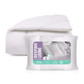 Kit Pillow Top Matelassê Sono Bom + Travesseiro Suporte Firme Respira Livre