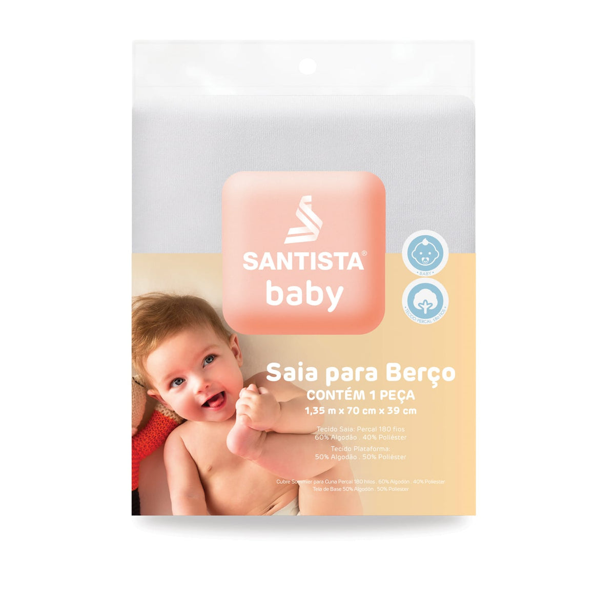 Saia para Berço Percal Baby